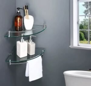 Repisa rejilla rectangular para ducha Negro Mate