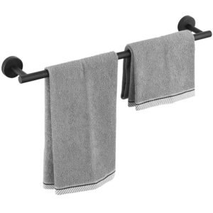 Organizador de Toalla con ganchos de 60cm Negro Mate