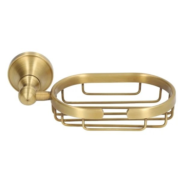 Jabonera Dorada Jabonera con plato de vidrio negro y dorado Acero Inox