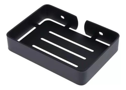 MA-JAI-005 Jabonera Cuadrada Acero Inoxidable Negro