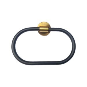 MA-TLB-017 Toallero Argolla Negro con Dorado