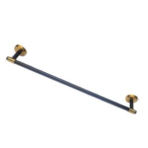 MA-TLB-018 Toallero largo 60cm Negro con Dorado