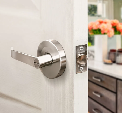 Cerradura Manija Para Dormitorio Hana Negro Mate Eurolocks