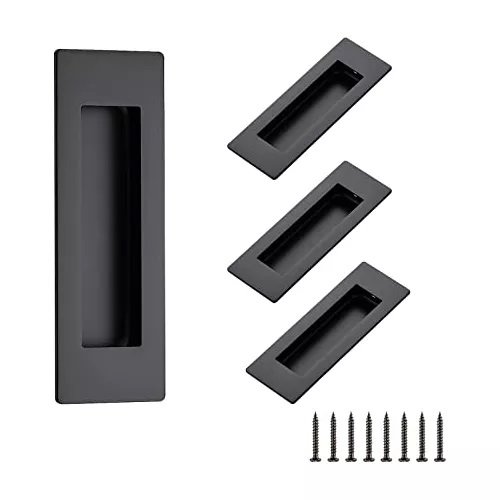 Tirador Tina Rectangular 128mm Negro Mate