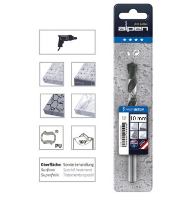 beton10 Broca para Concreto 10mm Alpen