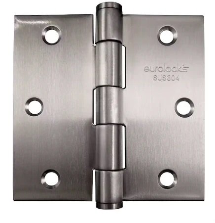 Bisagra Capuchina Acero Inoxidable 4" x 3" SUS 304 Eurolocks (Par)