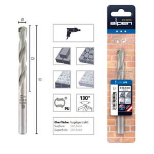 Broca para vidrio 10mm - 3/8" Alpen