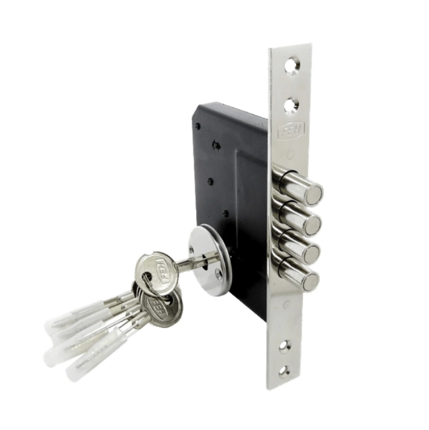 Cerrojo de Seguridad Simple Negro Mate Eurolocks