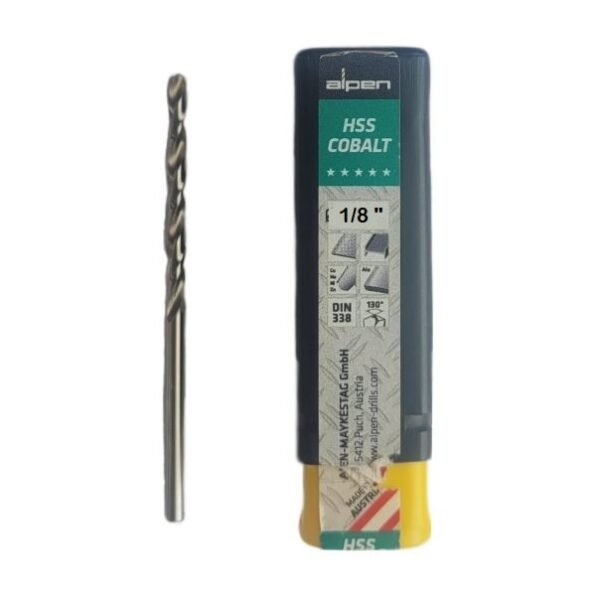 cobalto18 Broca Cobalto para Acero Inoxidable 1/8" Alpen