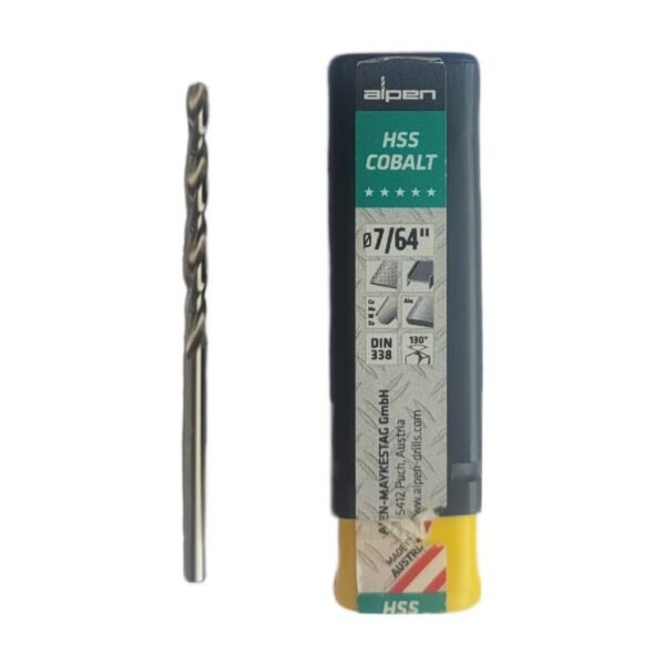 cobalto764 Broca Cobalto para Acero Inoxidable 7/64" Alpen