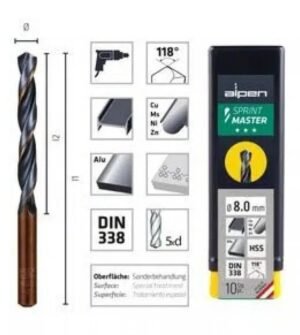 Broca para vidrio 10mm - 3/8" Alpen