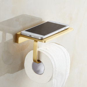 Portarrollo Vertical con base Acero Inox Brillante