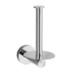 wc-403 Portarrollo Vertical con base Acero Inox Brillante