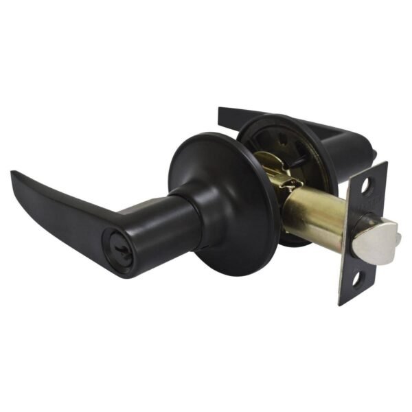 6S-CEB-M04 Cerradura Manija Para Dormitorio Hana Negro Mate Eurolocks