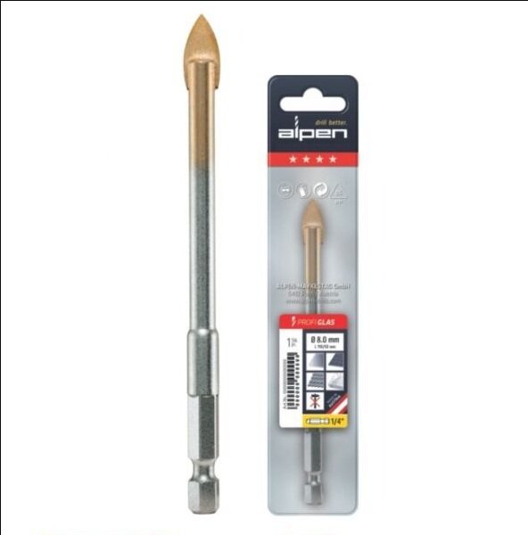 brocaglass Broca para vidrio 8mm - 5/16" Alpen