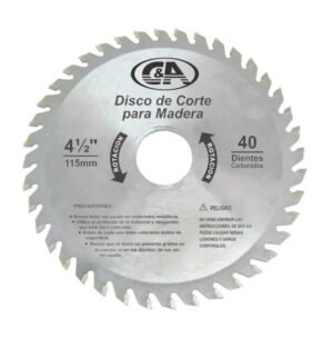 disco40dientes Disco de Corte D/Madera 40 Dientes 4 1/2" C&A