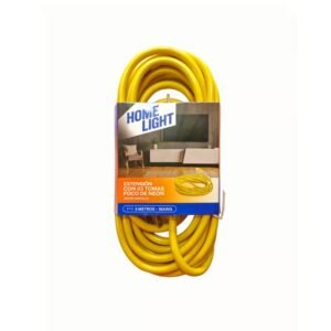 extension 5 mtrs Extensión Amarilla de 5 Metros x 3 Tomas 16 AWG HomeLight