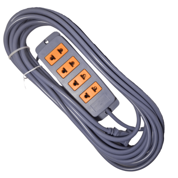Extensión Gris de 5 Metros 4 Tomas 18 AWG HOMELIGHT
