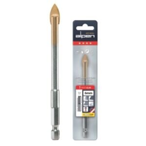 vidrio6 Broca para vidrio 6mm - 1/4" Alpen