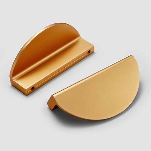 Jalador de Perilla Aluminio Color Dorado Luna 64MM