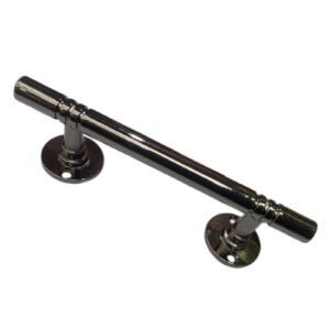 Tirador Zamac Texas Recto Color Negro Brillante 96mm – 128mm