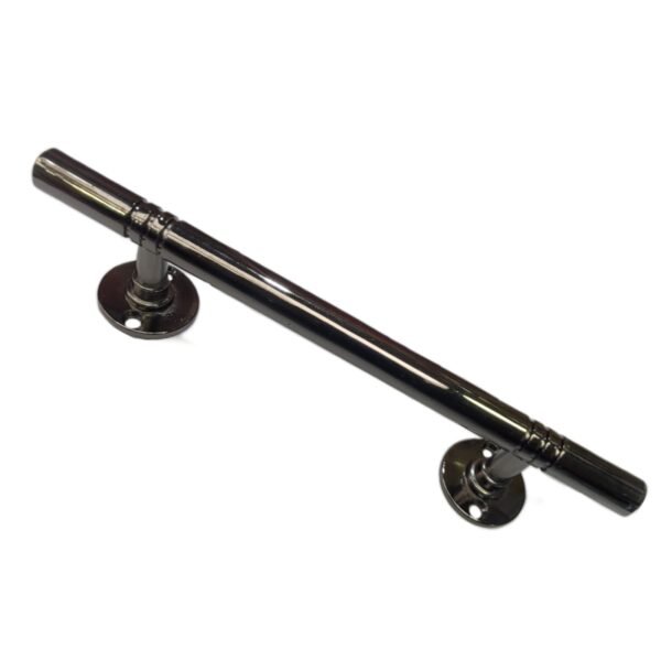 Tirador Zamac Texas Recto Color Negro Brillante 96mm – 128mm