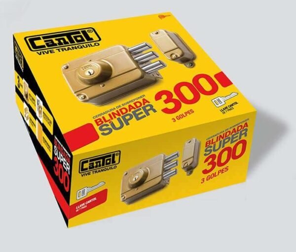 300a Cerradura de Sobreponer Blindada 300 Cantol