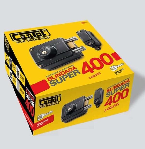 empaquec400 Cerradura de Sobreponer Blindada 400 Cantol