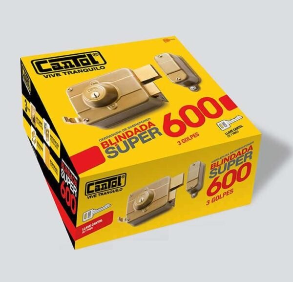 empaquec600 Cerradura de Sobreponer Blindada 600 Cantol