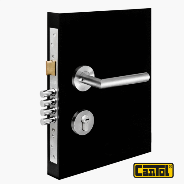Cerradura de Embutir Principal Estandar Ac. Inox 3 Golpes Cantol - Reversible