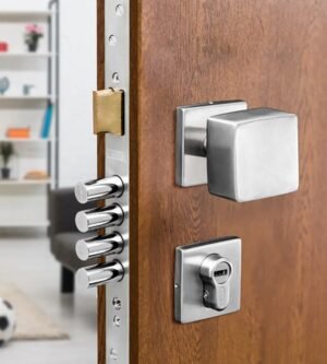 prin Cerradura de Embutir Principal Cuadrada Ac. Inox 3 Golpes Cantol - Reversible