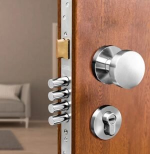 puer Cerradura de Embutir Principal Estandar Ac. Inox 3 Golpes Cantol - Reversible