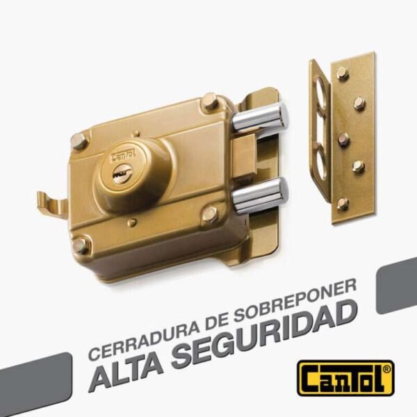 Cerradura de Sobreponer Blindada Alta Seguridad 880 Cantol