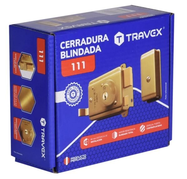 travex111b Cerradura de Sobreponer 111 Blindada Travex