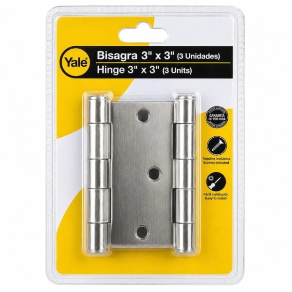 Bisagra Zincada Capuchina 3 x 3 Yale Blister 3 Und